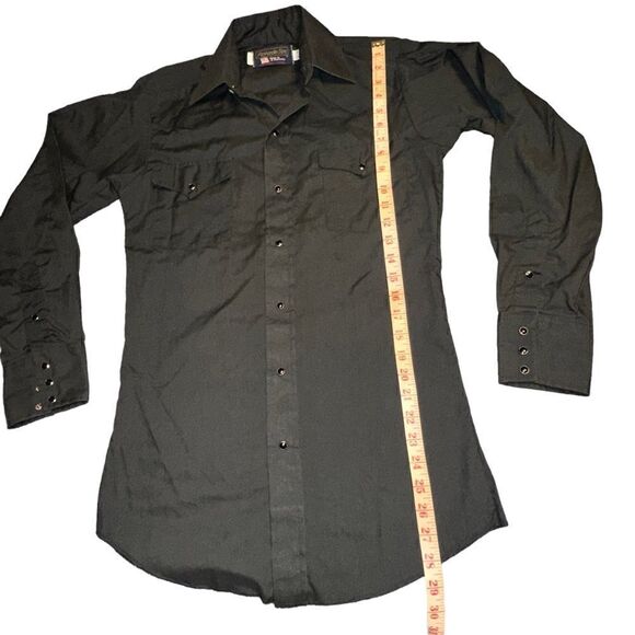Black Panhandle Slim Western Button Down Shirt - Picture 8 of 8
